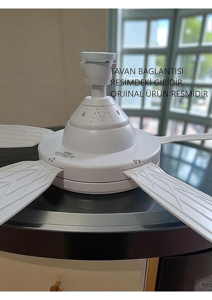 Vantilatörü LED Ampul 81 cm Büyük Boy 3 Kademe Fan 3 Işık Modu Kumandalı E27 Uyumlu modelleri