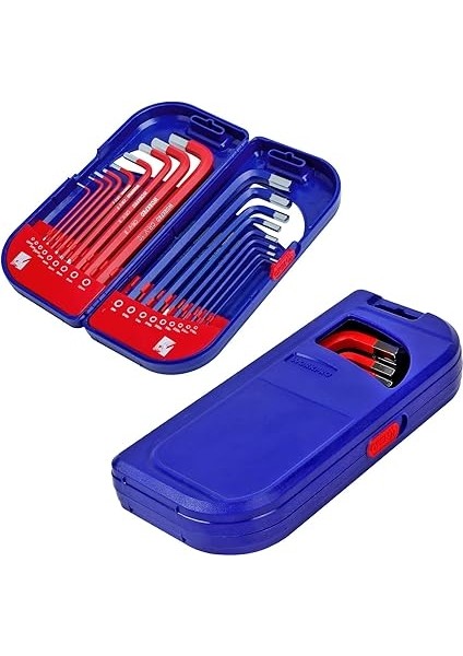Plastik Cr-V Iç Altı Köşeli Alyan Anahtar Seti In 1,5 "-10 mm Metrik ve 1/16" Bis 3/8 Inç Açılı Tornavida-Seti fırsatları