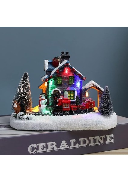 LED Işıklı Noel Köy Evi, Suni Reçine, Koleksiyon Için, Noel Sahnesi, Köy Evleri, Figür, Süsler, Dekorasyon, Hediyeler fiyatları