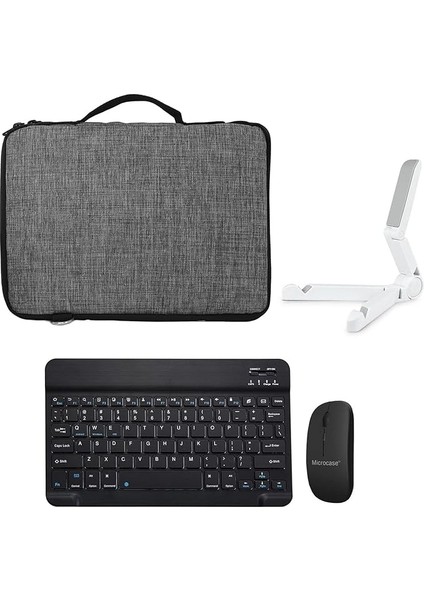 Samsung Galaxy Tab A9 SM-X110 8.7 Inch Tablet Çanta + Bluetooth Klavye + Mouse + Tablet Standı - AL8112