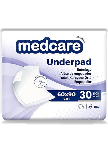 Grup Medıkal-Medcare Yatak Koruyucu Örtü 60X90CM 1 Paket 30 Adet