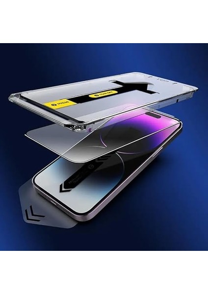 iPhone 16/16 Pro /16 Plus / 16 Pro Max Hayalet Aparatlı Ekran Koruyucu Otomatik Kurulumlu Toz Engelleyici Baloncuk Bırakmaz Hayalet Ekran Koruyucu Camdır (Iphone 16 Pro Max Hayalet Ekran) fiyatları