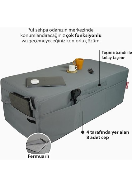 Ultra Kalın Çift Kişilik Katlanır Yatak, Portatif Yatak, Katlanır Sünger Yatak, Katlanabilir Yatak, Misafir Yatağı, Katlanır Yer Yatağı (Gri, 120X180X14) fırsatları