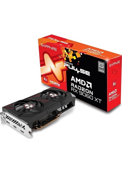 Pulse Amd Radeon™ Rx 9060 Xt Gamıng Oc 8gb Dual Hdmı/dp Gpu, Ekran Kartı