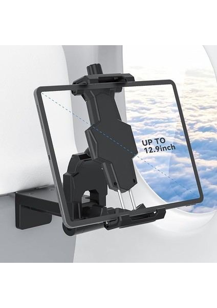 Evrensel Uçak Tablet Tutucu Montaj, Ayarlanabilir Seyahat iPad Telefon Standı, Taşınabilir Telefon Montaj Masası/tepsi Masa Seyahat Araba Aksesuarı