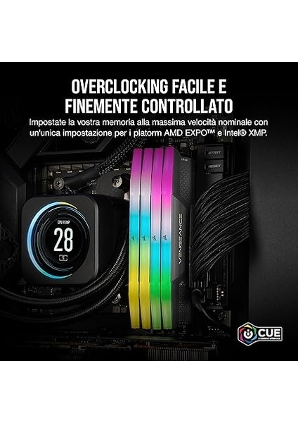 CMH96GX5M2E6000Z36 Vengeance Rgb 96GB (2X48GB) 6000MHZ Ddr5 CL36 Amd Expo &amp; Intel Xmp Ram indirimleri