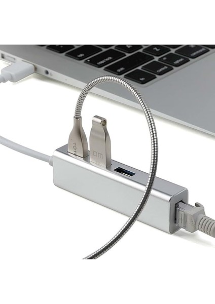 FC05 Type-C To 3 x 3.0 USB + RJ45 Lan Ethernet Çevirici MacBook Uyumlu modelleri