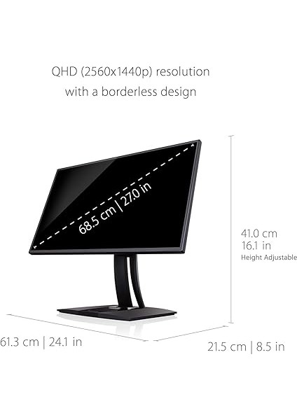 VP2768A 27" IPS 350 Nıt 2k 2560 x 1440 100% Srgb 16:9 2xhdmı Tip-C RJ45 Profesyonel Fotoğraf/prodüksiyon/tasarım Monitörü indirimleri