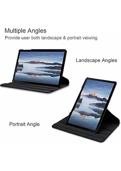 Lenovo Tab M10 Fhd Plus TB-X606F 10.3" Uyumlu Dönerli Tablet Kılıfı Siyah modelleri