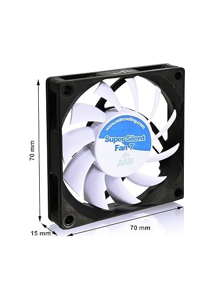 Super Silent Fan 7 - Titreşim Önleyici Pedli Sessiz ve Verimli 70MM Kasa Fanı - 3 Parça Value Pack, 12V Bilgisayar Fanı modelleri