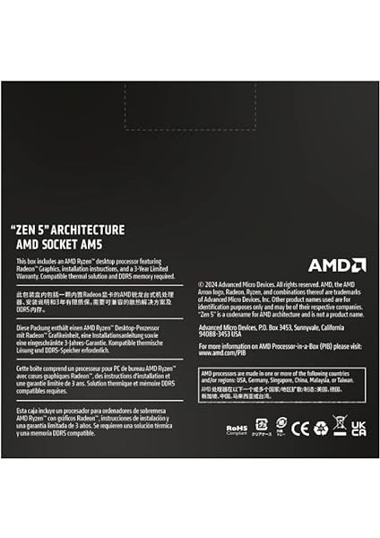 Ryzen 9 9950X 4.3ghz 64MB Önbellek 16 Çekirdek Am5 4nm Fansız Cpu Işlemci modelleri