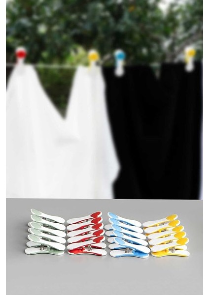 Home Yeni Nesil Silikon Çamaşır Mandalı, Iz Bırakmayan Süper Güçlü Paslanmaz Kırılmaz Mandal Seti 20'li fiyatları