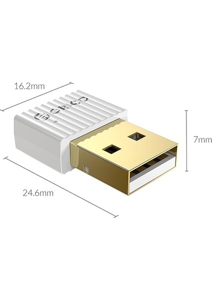 Bluetooth 5.0 Adaptör Usb-A Beyaz - Küçük - Hızlı - 20 Metre indirimleri