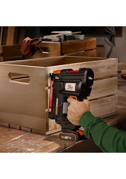 WX844 20VOLT/2.0AH Li-Ion 16-40MM Profesyonel Şarjlı Zımba Makinesi + 2700 Adet Yedek Zımba modelleri