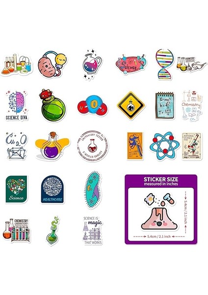 Laboratuvar Fizik Çıkartması, Biyoloji Çıkartma Seti, 50 Adet, Sevimli Dekorasyon, Araba, Dizüstü Bilgisayar, Kaykay, Bisiklet, Moped, Motosiklet, Bisiklet, Bilgisayar Için, Yetişkinler ve Çocuklar fiyatları