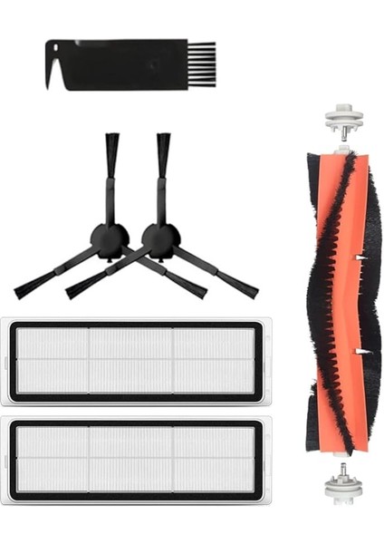 Vacuum Mop 2 Ultra Xiaomi Uyumlu Yedek Mopsuz Fırça Filtre-6 Parça, Robotyedek, Renk8