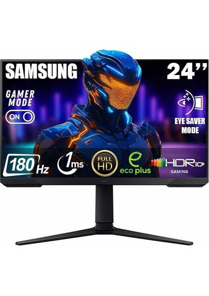 Odyssey G3 LS24DG302EUXUF 24" Oyuncu Monitörü, 1ms, Va, 180Hz, Freesync Premium, Has+Pivot, Eye Saver Mode, Flicker Free, Game Mode