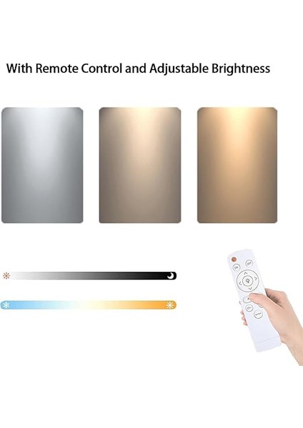 Iç Mekan Uzaktan Kumandalı Uzun LED Duvar Lambası Duvar Lambası 2700 K-6500 K Kısılabilir Duvar Aydınlatmaları 360° Dönen Spot Demir Akrilik Mutfak Yatak Odası Için (62 Cm, Siyah) indirimleri