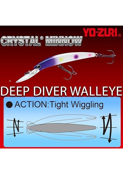Crystal Minnow Floating Deep Diver Walleye Extra Deep Diving Crankbait modelleri