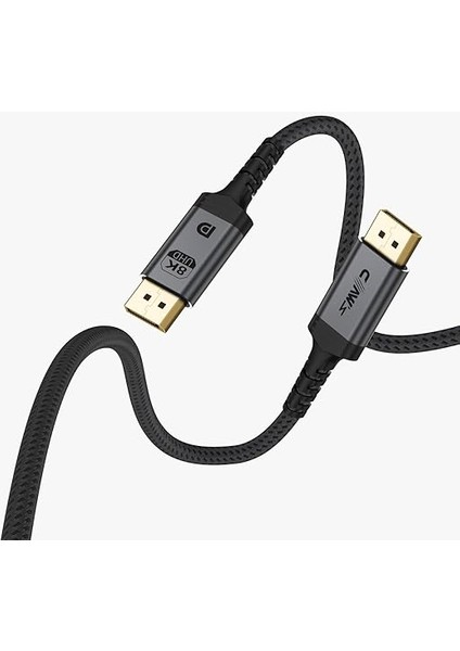 8k UHD Displayport V1.4 32.4 Gbps / 24K Gold/alüminyum Gövdeli 8k 60Hz-4K 120Hz-2K 240HZ-FHD 240Hz Destekli G-Sync &amp; Freesync 2 Metre Premium Displayport Kablo (C-Dpp-B1) fırsatları