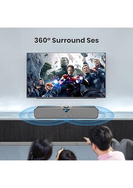 DS102 Kablosuz Bluetooth + Aux 6W Stereo Soundbar Taşınabilir Hoparlör Siyah modelleri
