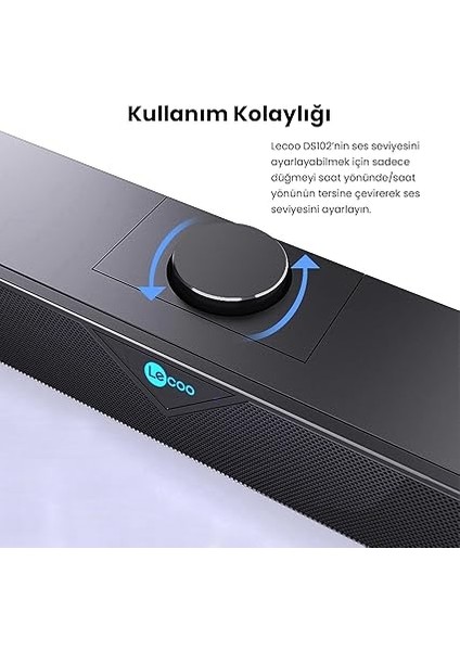 DS102 Kablosuz Bluetooth + Aux 6W Stereo Soundbar Taşınabilir Hoparlör Siyah fırsatları