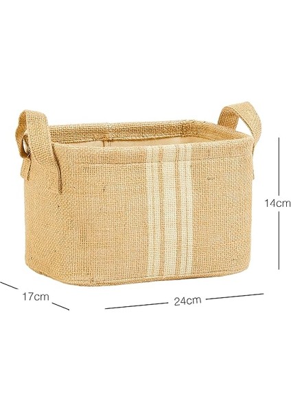 Home Textile Çizgili Jüt Sepet 24 x 17 x 14 cm fiyatları