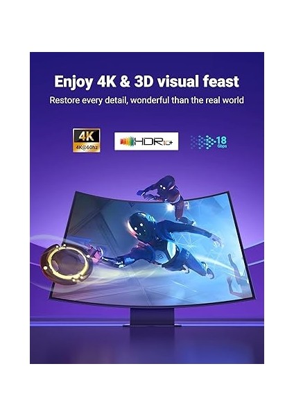 4K HDMI Kablosu Arc 3D Ethernet Için Ps5 Soundbar, Xbox Series S, Monitör Vb. (1m) fiyatları