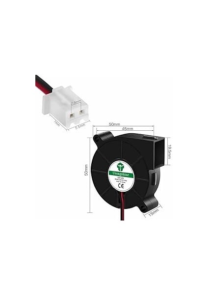 5015 12V Dc Salyangoz Fan 2 Pin 3D Yazıcı Soğutma Fanı Santirfüj Havalandırma Klima Türbin Kuluçka fiyatları