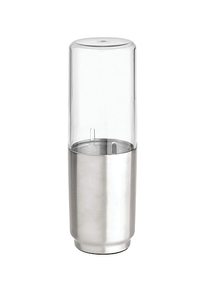 Austin Diş Fırçası Tutucu, Metal ve Plastik, Kapaklı Diş Fırçası Standı, Şeffaf/mat Gümüş Rengi fırsatları