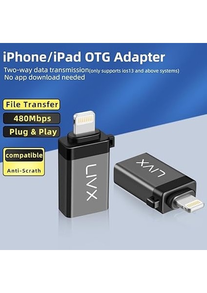 Lightning To USB 3.0 Otg Çevirici Adaptör Siyah Otglgm fırsatları
