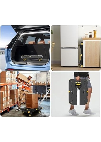 PC532B 137KG 62X45CM Dört Tekerli Çekme Kollu Yük ve Paket Taşıma Arabası + FT505 25KG Katlanır Çok Amaçlı Taşıma Sepeti fırsatları