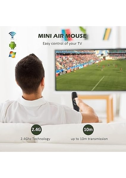 Smart Air Fly Mouse, 2.4ghz Mini Kablosuz Klavye ve Uzaktan Kumanda, Destek Hareket Sensörü, Pc, Smart Tv, Htpc, Android Tv Box modelleri