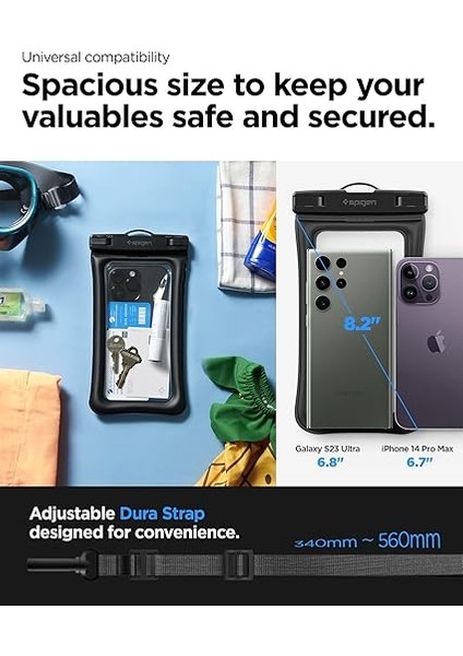 Aqua Shield Floating Waterproof Ipx8 Sertifikalı Su Geçirmez Yüzer Kılıf (2 Adet) A610 Siyah - AMP04527 fiyatları