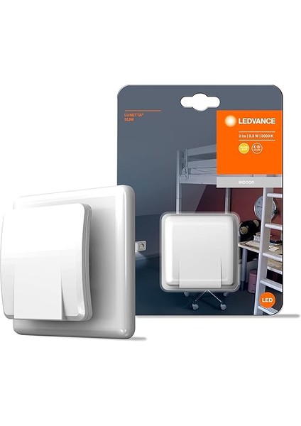 LED Gece Lambası, Iç Mekan Uygulamaları Için Lamba, Sıcak Beyaz, Entegre Gündüz-Gece Sensörü, Lunetta Lunetta Slim fırsatları