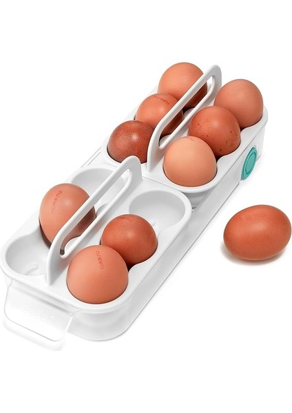 Joseph Fridgestore Yumurta Saklama Kutusu - 12 Yumurta Tutar, Kolay Erişim Kolu ve Tekerlekleri, Bpa Içermeyen Buzdolabı Düzenleyici