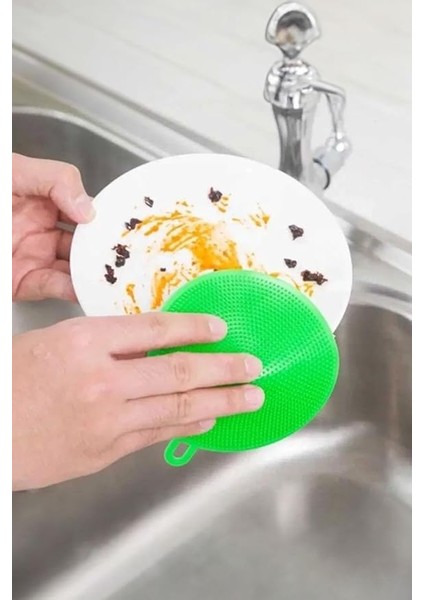 Bulaşık Yıkama Pedi 2 Adet, Sihirli Tencere Tava Temizleme, Ikili Yıkama Fırça Pedi Çizilme Engelleyen fırsatları