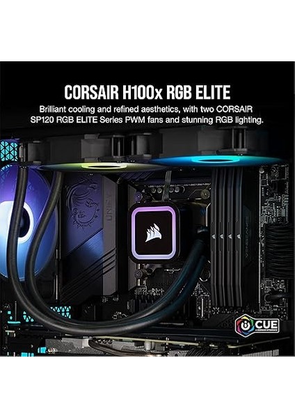 240MM H100X Rgb Elite Intel/amd Cpu Sıvı Soğutucu Siyah fiyatları