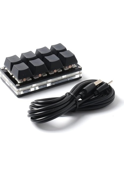 8 Tuşlu Klavye USB Arayüz Özel Kopya Yapıştırıcısı Kısayolları Sayodevice Için Mini Mekanik Klavye