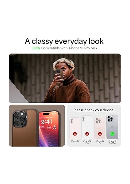 Ciel By Cyrıll iPhone 16 Pro Max Magsafe Kılıf Kajuk Mag Hava Kanalı Teknolojisi™ Askeri Sınıf Koruma Saddle Brown Vegan Deri Kapak - ACS08397 fiyatları