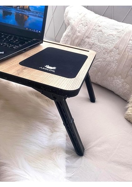 Foldaway Telefon ve Tablet Bölmeli Katlanır Ayaklı Laptop Sehpası Notebook Bilgisayar Çalışma Masası fırsatları