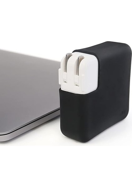 Şarj Aleti Silikon Kılıfı Macbook Air Magsafe 1-2 45W ve 70W ile Uyumlu Siyah modelleri