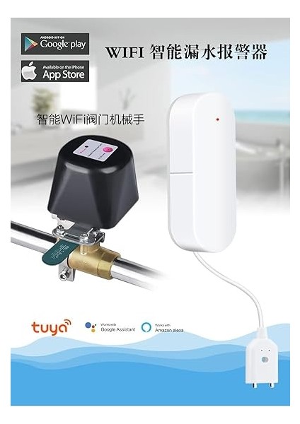 Wifi Su Vanası, Alexa ve Assistant ile Uyumlu, Uygulama Ios/android Eu 110V-220V Youmaxe fiyatları