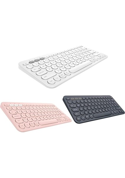 Tablet Telefon Bilgisayar Için Yuvarlak Tuşlu Türkçe Q Bluetooth Kablosuz Klavye Android Ios Windows Uyumlu - AL3048 (Siyah)