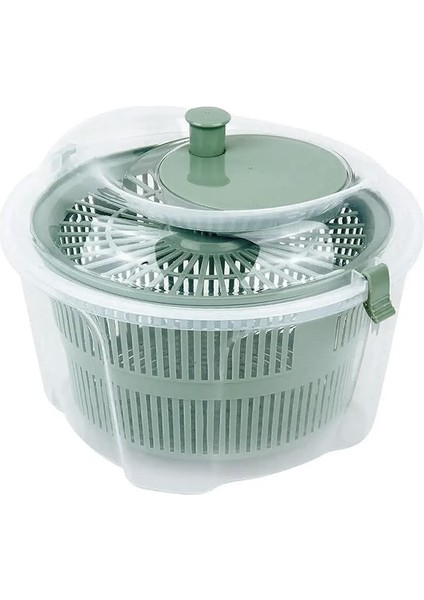 Çok Fonksiyonlu Sebze ve Meyve Kurutucu, 3 Renk Seçeneği, Silikon Kapak, Kurutma Haznesi ve Çıkarılabilir Halka (Yeşil)