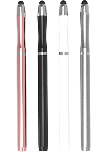 Universal Telefon Tablet iPad 2in1 Disk Uçlu Stylus Pen Dokunmatik Kalem - AL3464 (Rose Gold)