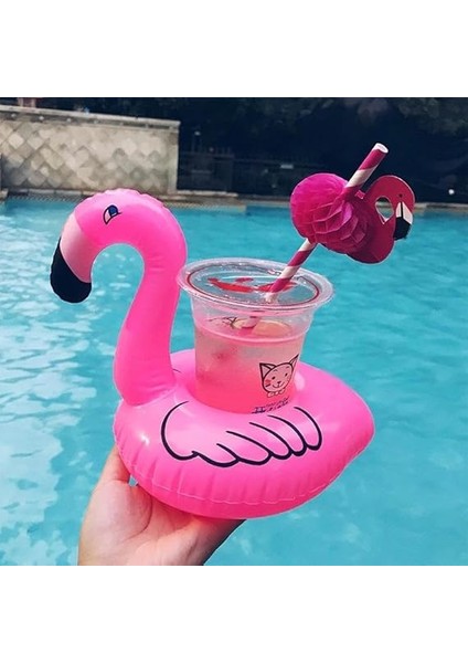 Flamingo Şişme Havuz Deniz Bardak Tutucu Float Bar 6 Adet fiyatları