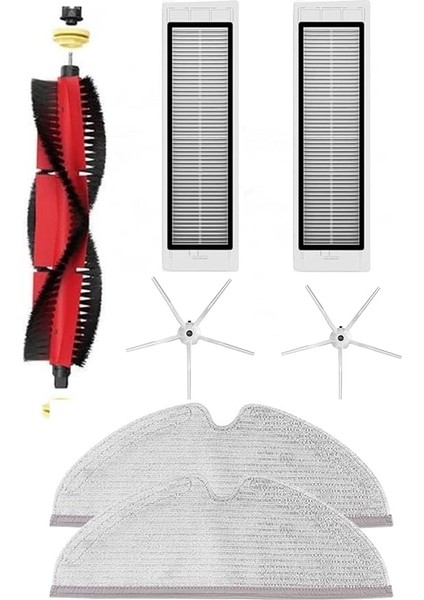 7 Parça Roborock S5 Max Beyaz Yan Fırçalı Ultra Set, Roborock S5 Max S50 S6 S6 Maxv S6 Pure ile Uyumlu Ultra 7 Parça Beyaz Yan Fırçalı Set