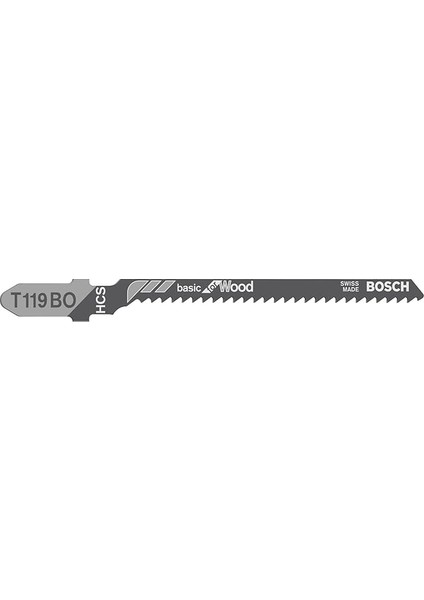 Professional 100 x Stichsägeblatt T 119 Bo Basic For Wood (Für Weiches Holz, Kurvenschnitt, Zubehör Stichsäge)