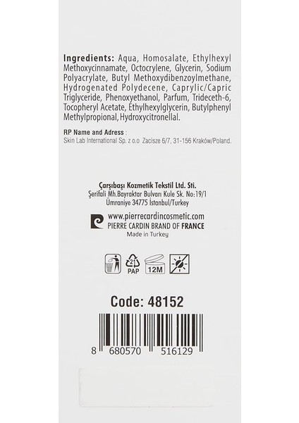 Cardin Koruyucu Güneş Kremi 30 Spf Yüksek Koruma (75 Ml) fiyatları